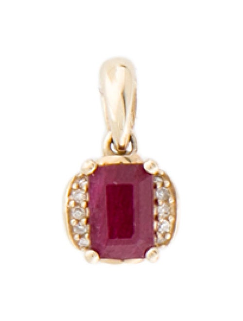 Pendant 14K Ruby & Diamond Pendant