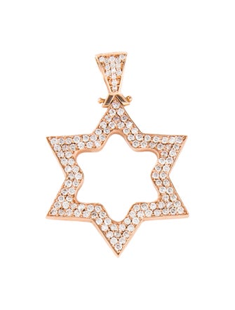 Pendant 14K 1.04ctw Diamond Star of David Pendant