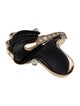 Pendant Steve Walters 14K Onyx & Diamond Africa Pendant Brooch