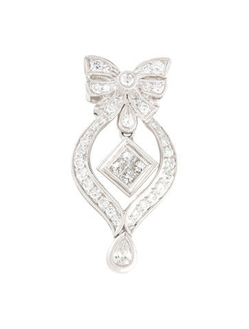 Pendant Necklace 18K Diamond Bow