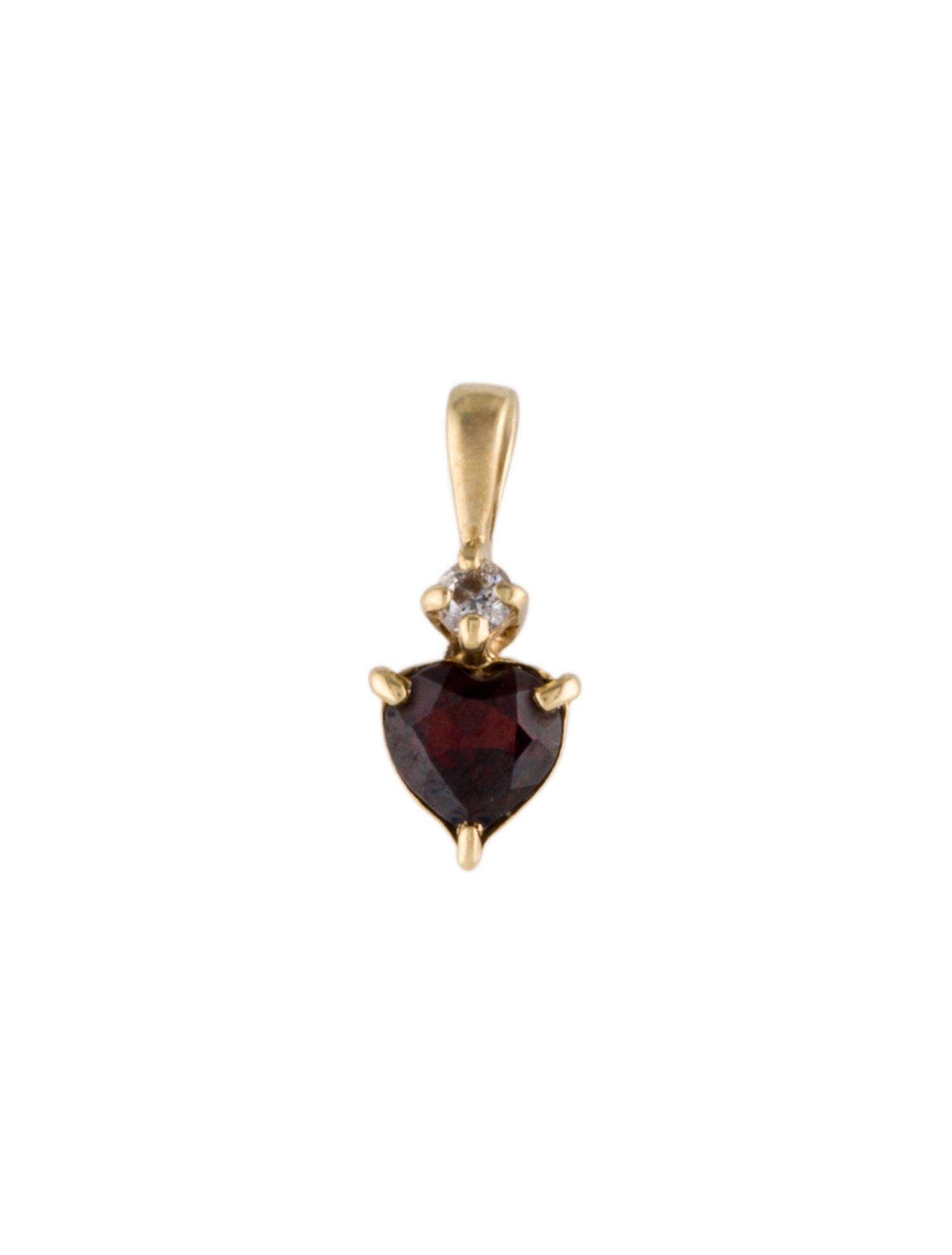 Pendant 18K Garnet & Diamond Pendant