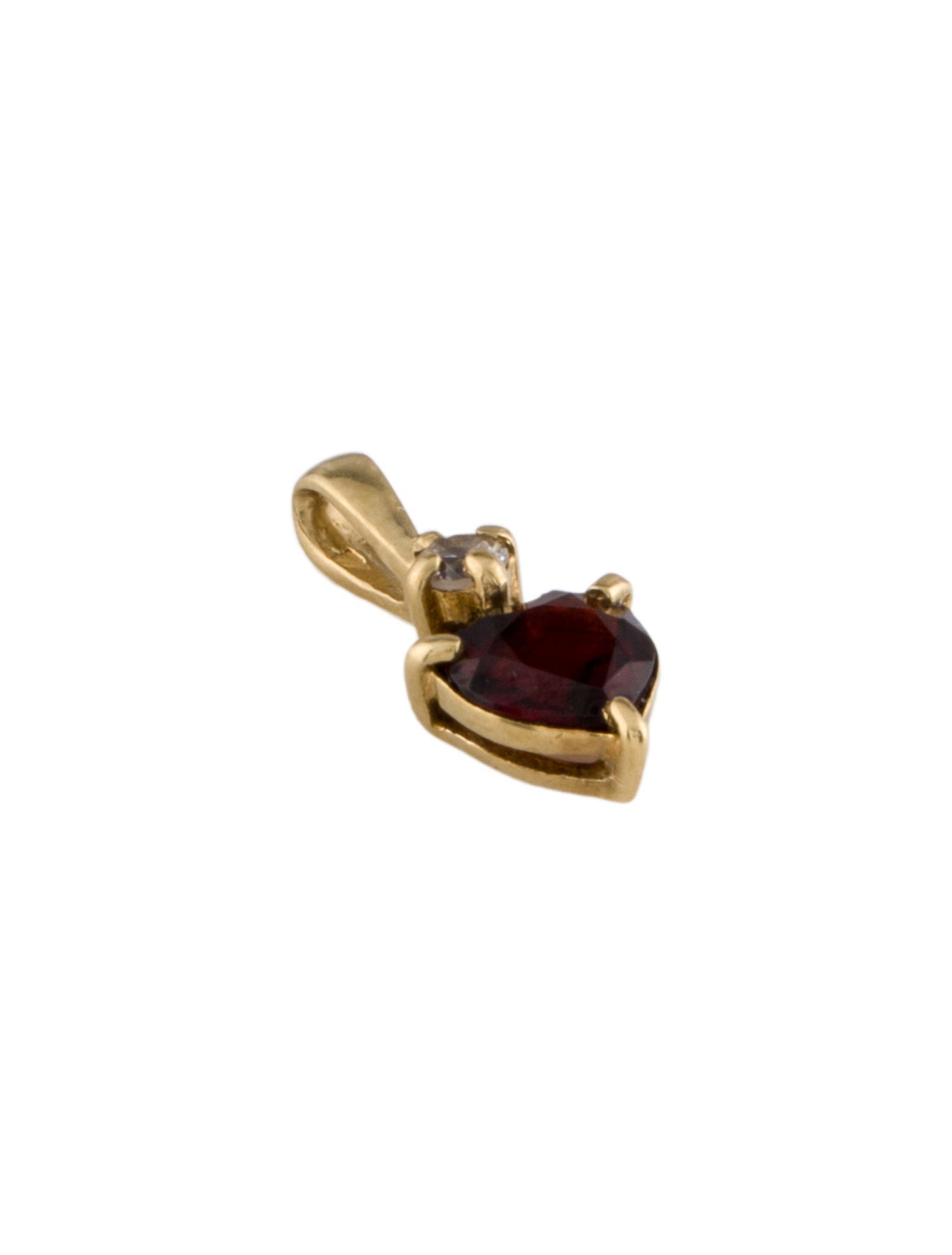 Pendant 18K Garnet & Diamond Pendant