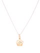 Pendant 14K Quartz & Diamond Clover Pendant Necklace