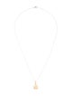 Pendant 14K Quartz & Diamond Clover Pendant Necklace