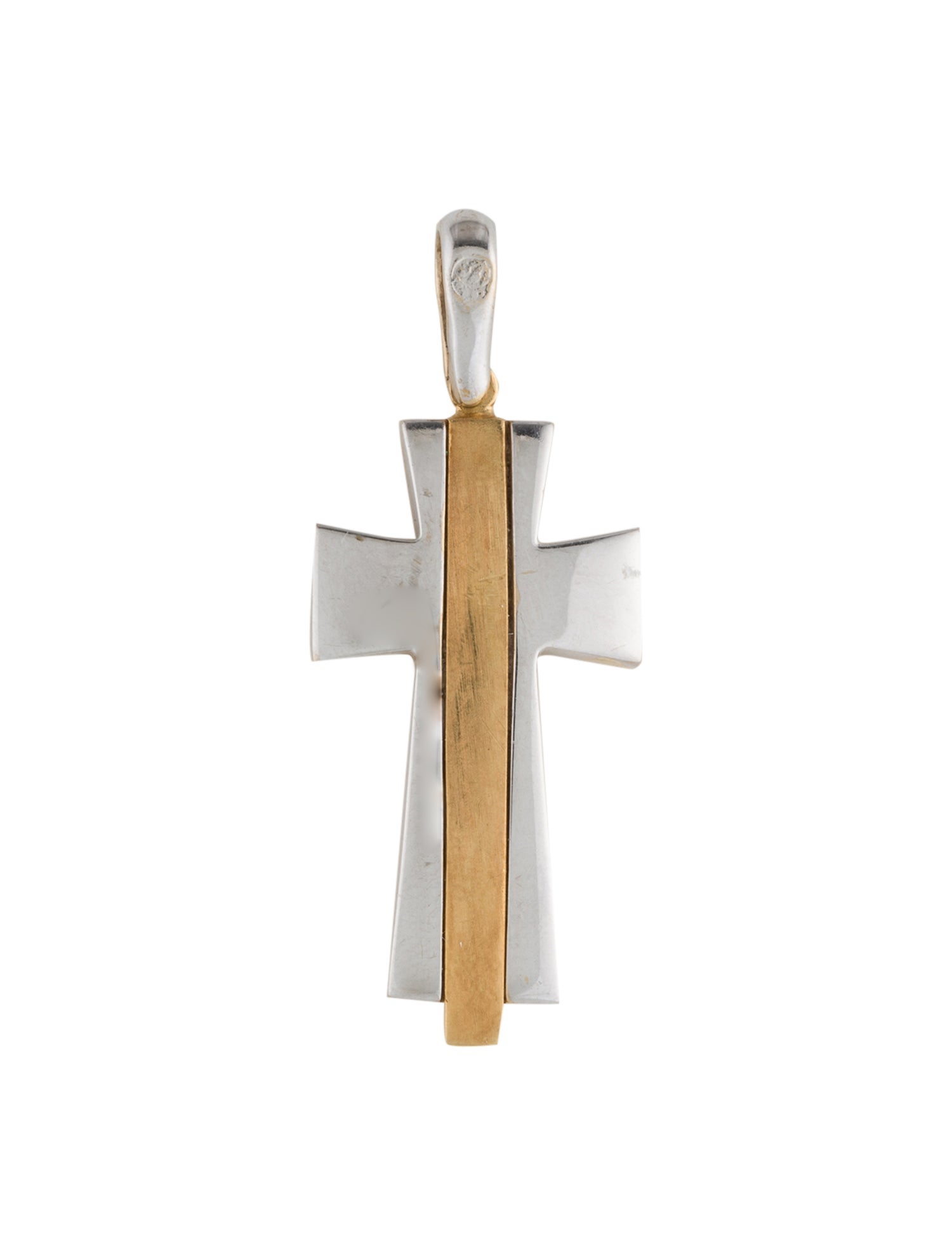 Pendant 14K Two-Tone Cross Pendant