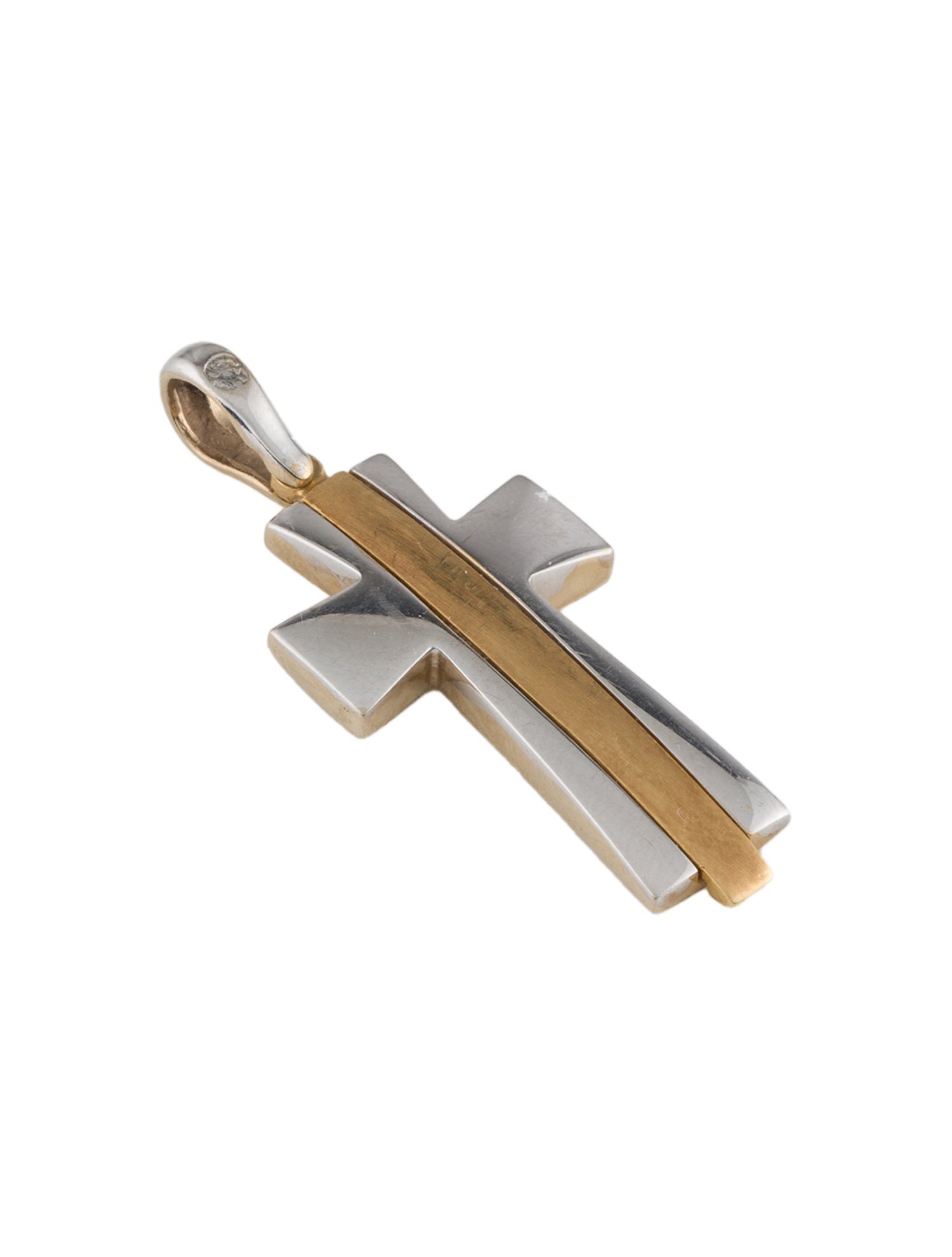 Pendant 14K Two-Tone Cross Pendant