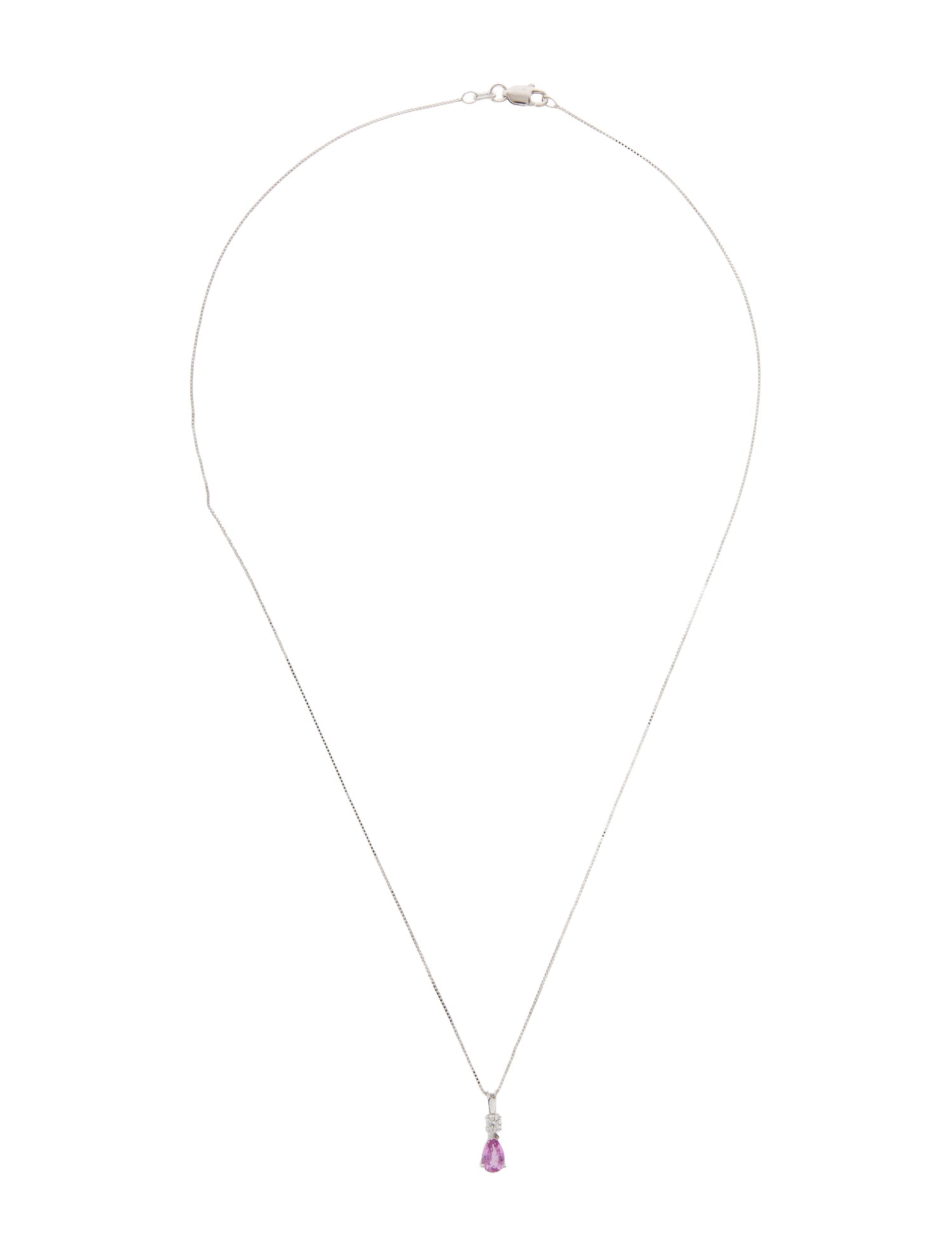 Pendant 14K Diamond & Sapphire Pendant Necklace