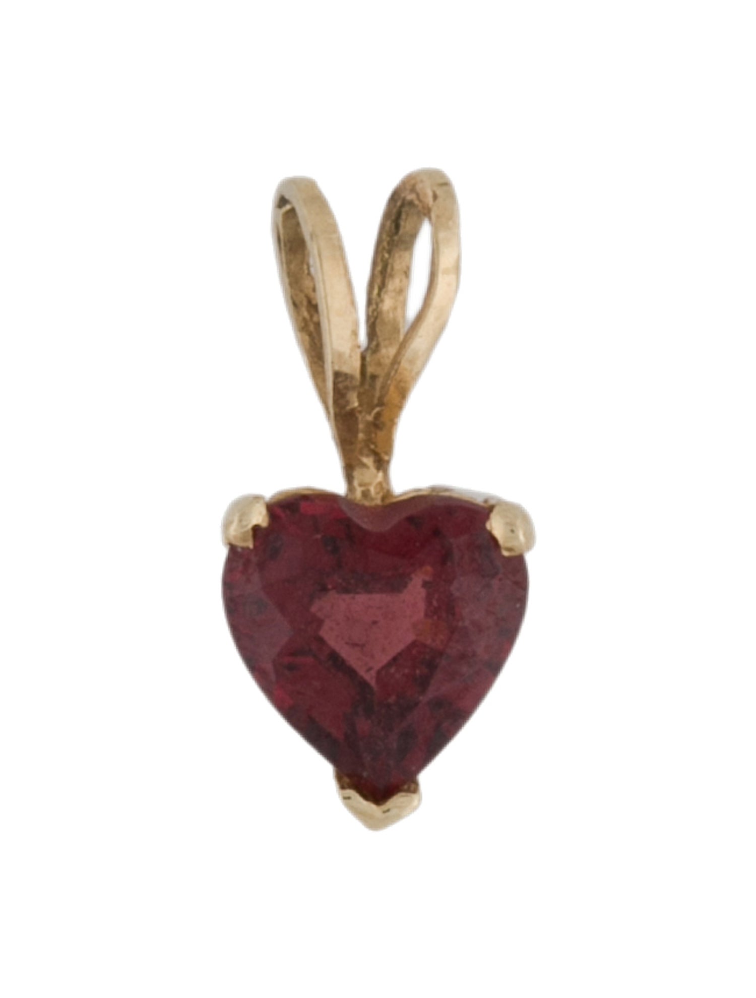 Pendant 14K Garnet Heart Pendant