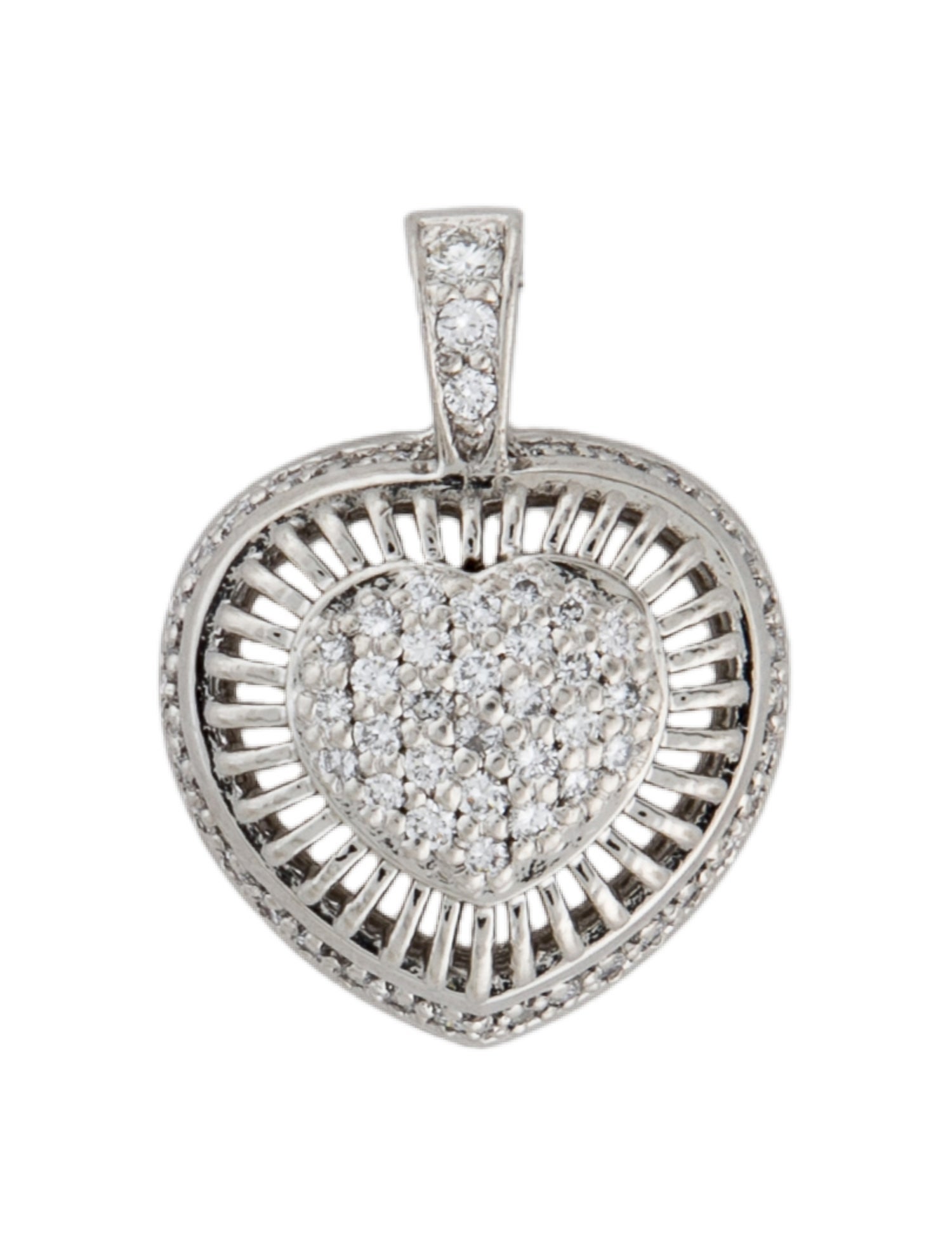 Pendant Platinum Diamond Heart Pendant