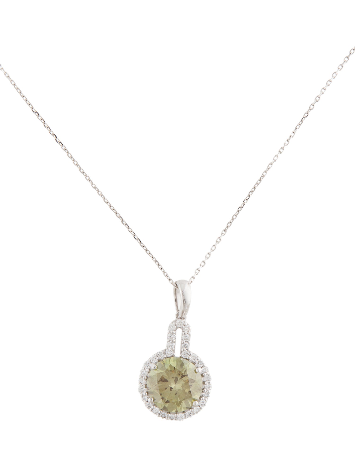 Pendant 14K 3.46ctw Lab-Grown Diamond Pendant Necklace