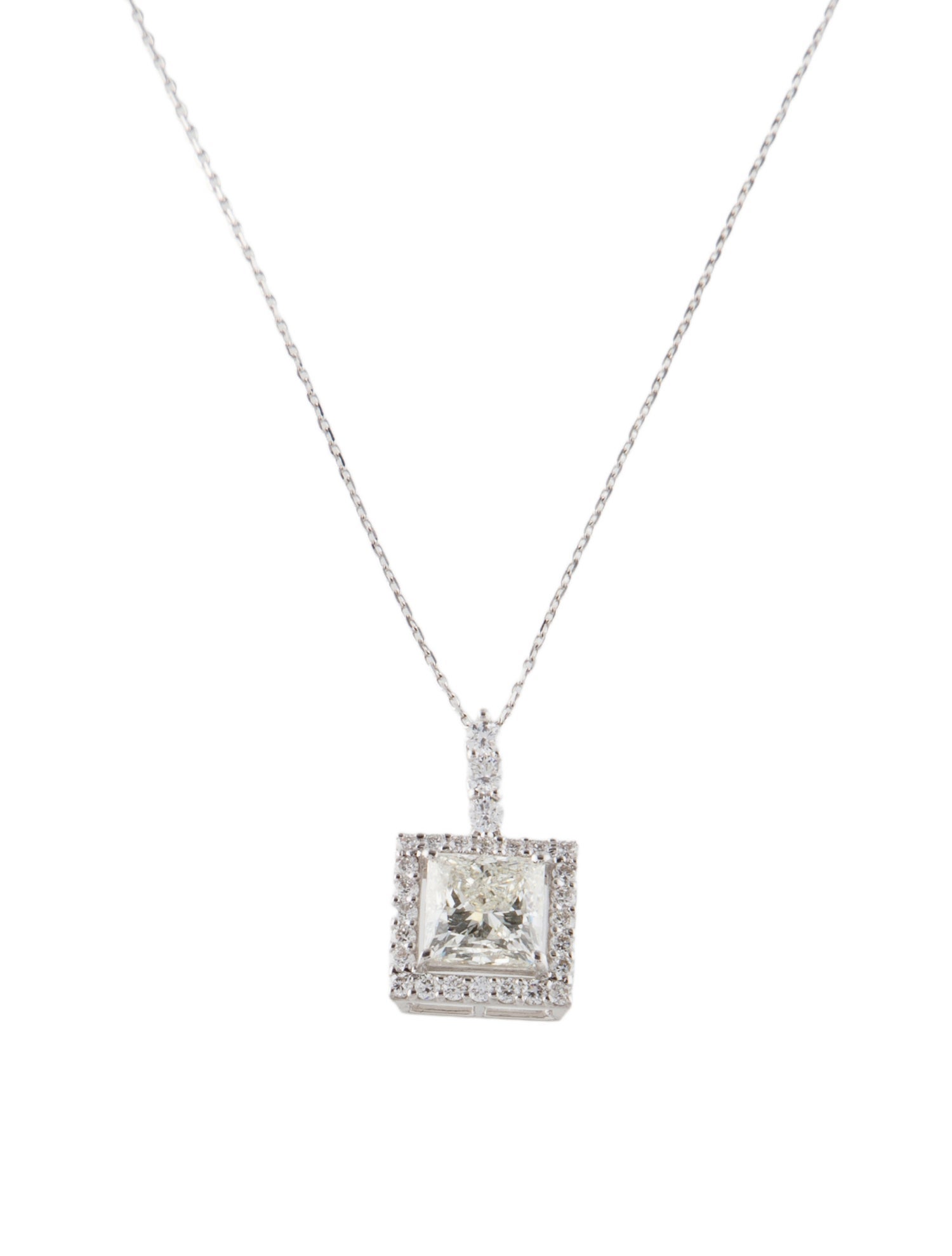 Pendant 14K 1.86ctw Lab-Grown Diamond Pendant Necklace