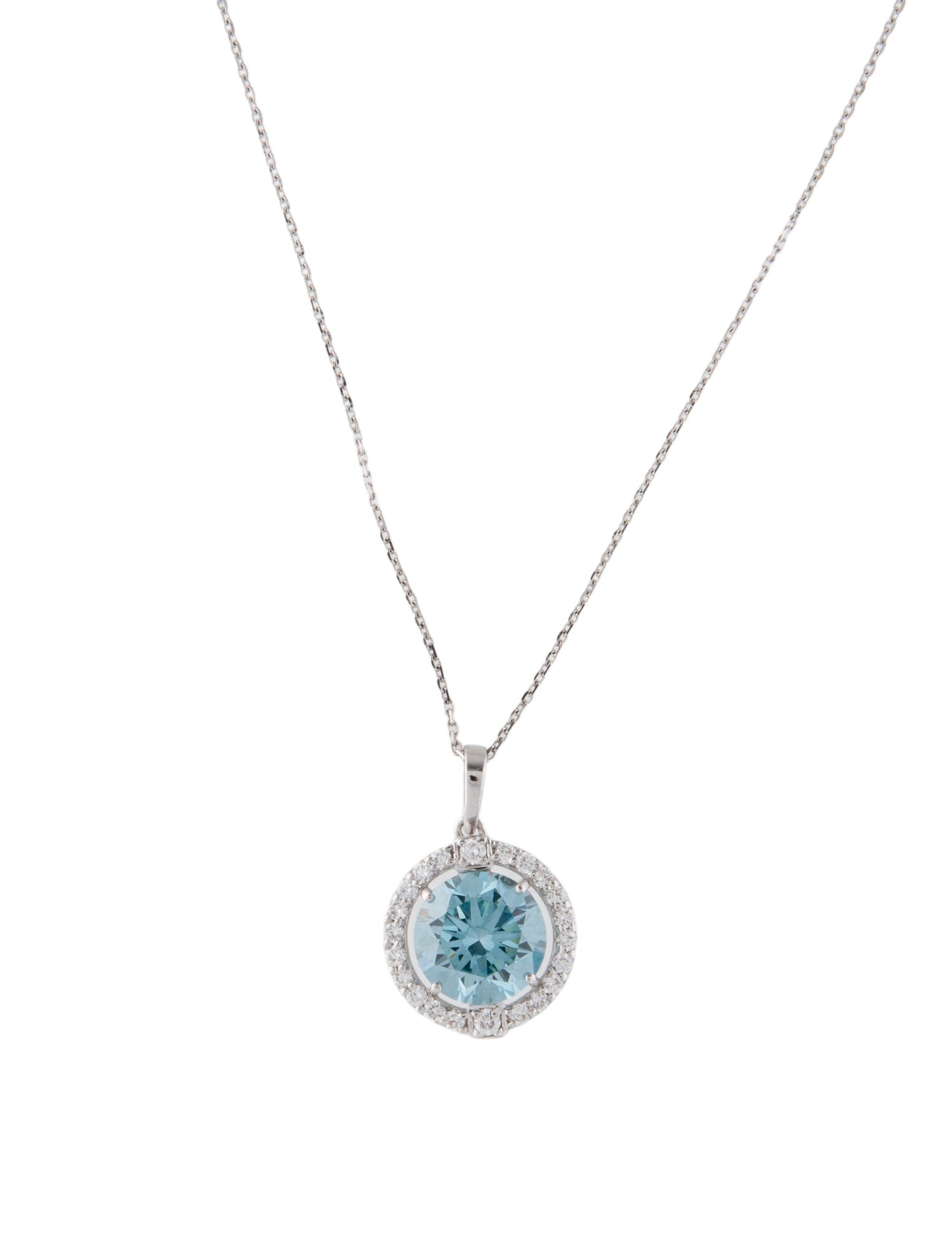 Pendant 14K 3.29ctw Lab-Grown Diamond Pendant Necklace