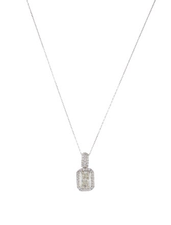 Pendant 14K 2.22ctw Lab-Grown Diamond Halo Pendant Necklace