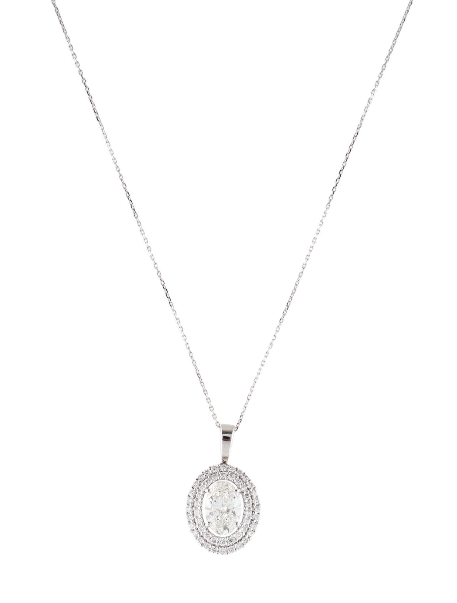 Pendant 14K 2.07ctw Lab-Grown Diamond Pendant Necklace
