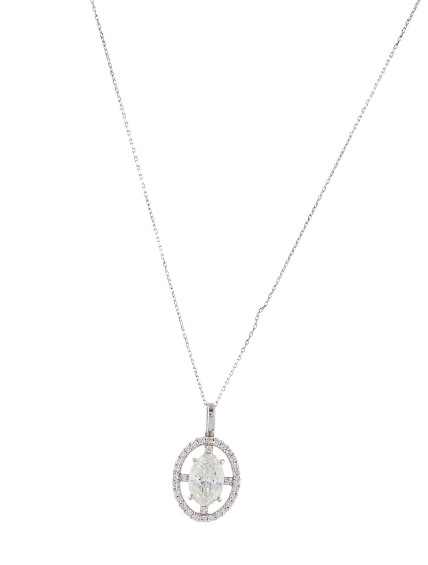 Pendant 1.92ctw Lab-Grown Diamond Pendant Necklace
