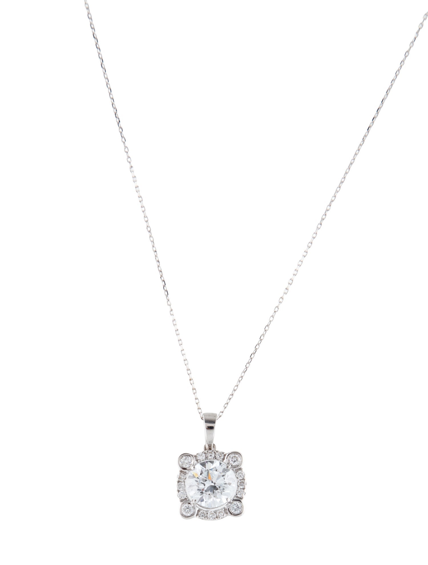 Pendant 14K 1.93ctw Lab-Grown Diamond Pendant Necklace