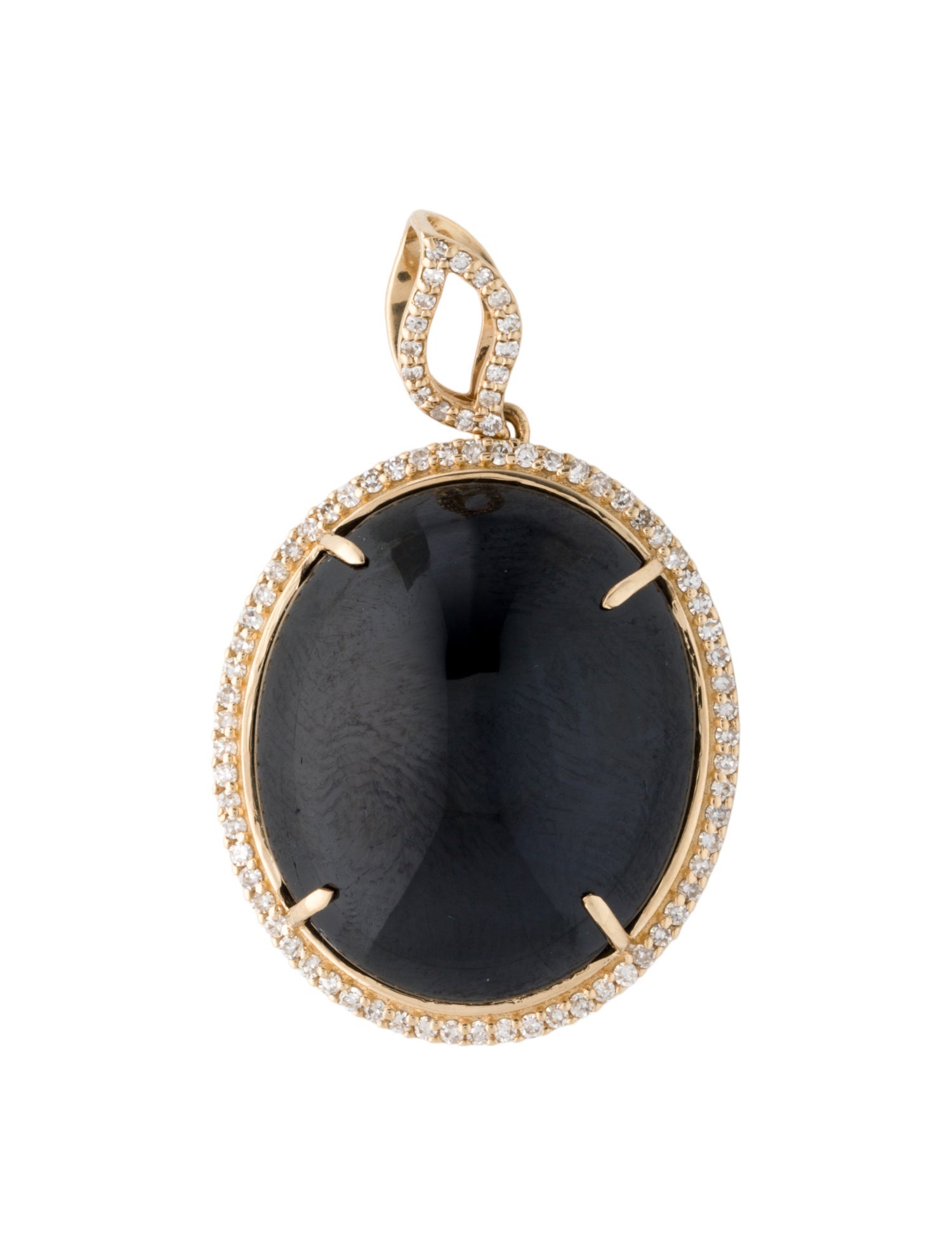 Pendant 14K 25.96ct Sapphire & Diamond Pendant