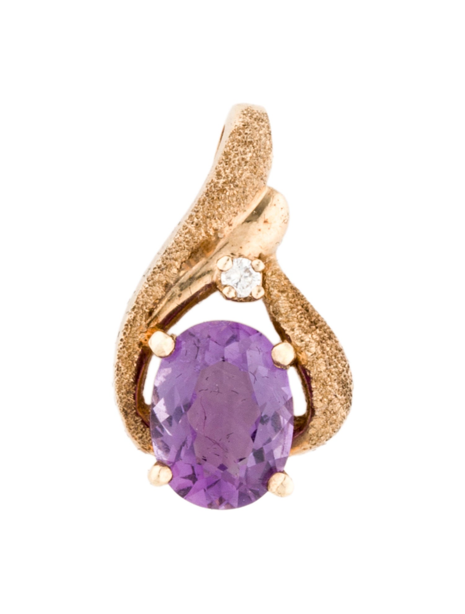 Pendant 1.09ct Amethyst & Diamond