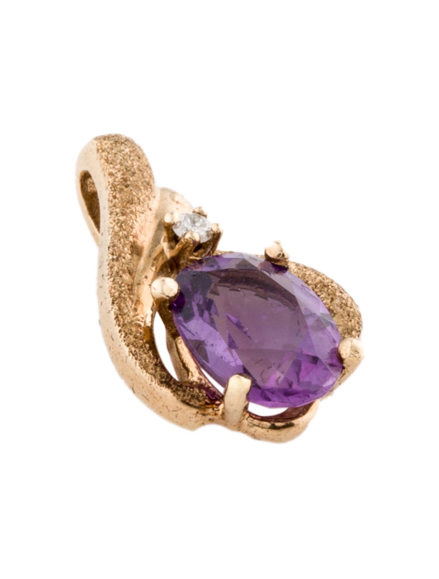 Pendant 1.09ct Amethyst & Diamond