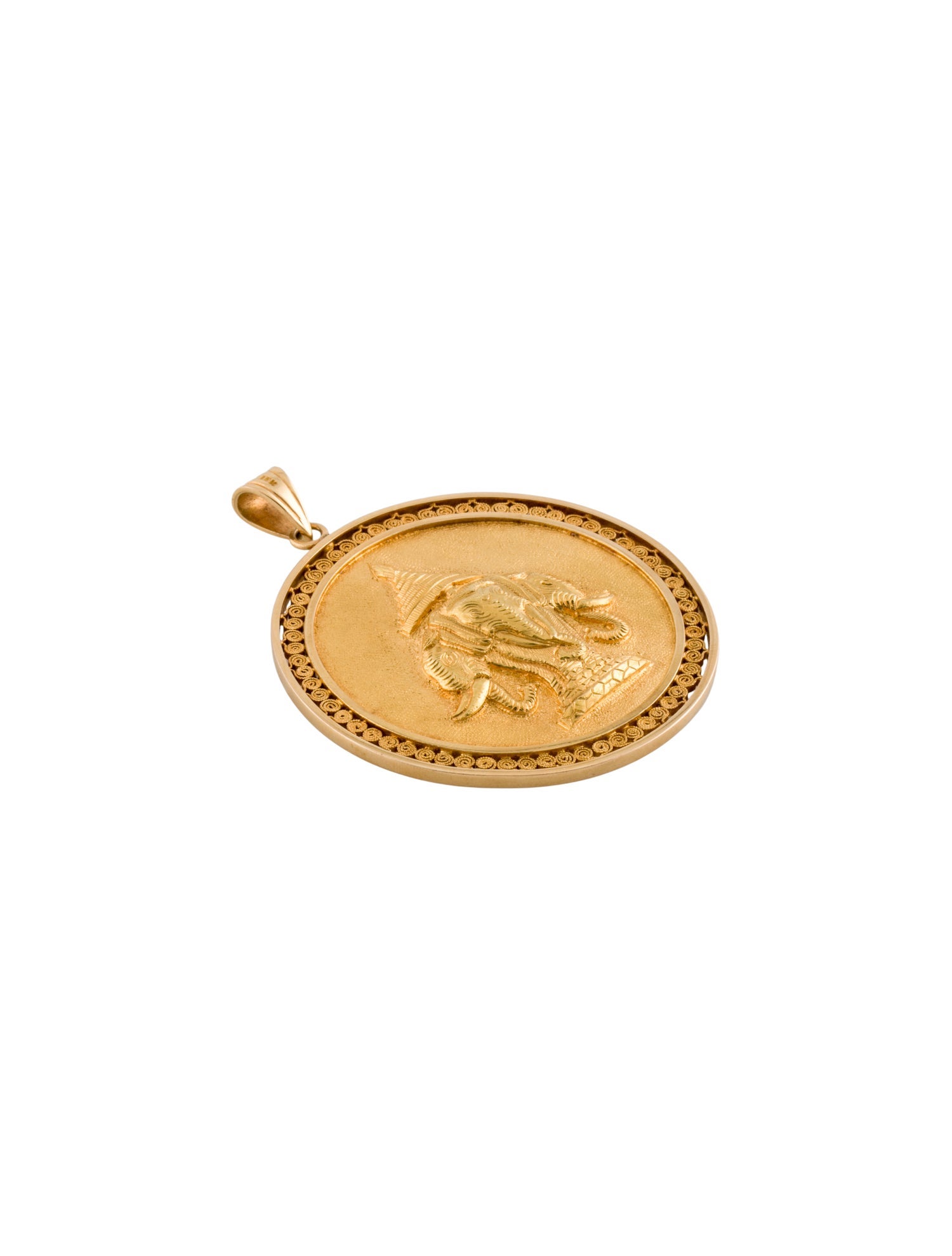 Pendant 18K Elephant Buddhist Chedi 'Blessing' Pendant