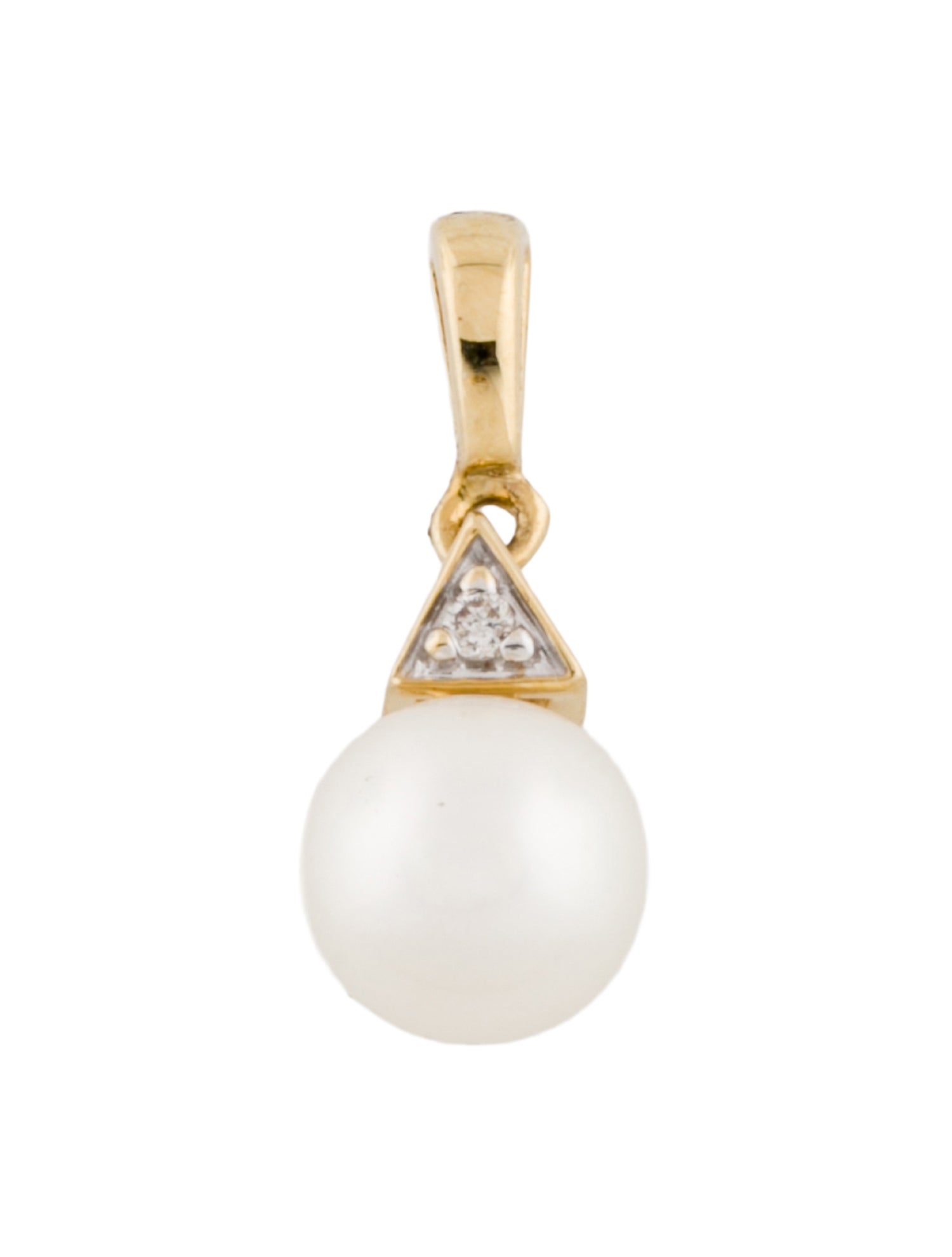 Pendant 14K Pearl & Diamond Pendant
