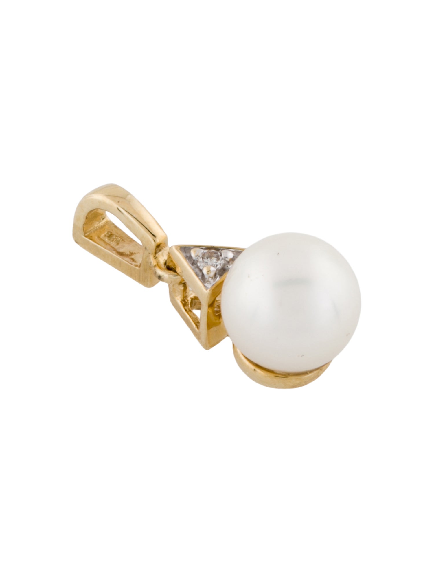 Pendant 14K Pearl & Diamond Pendant