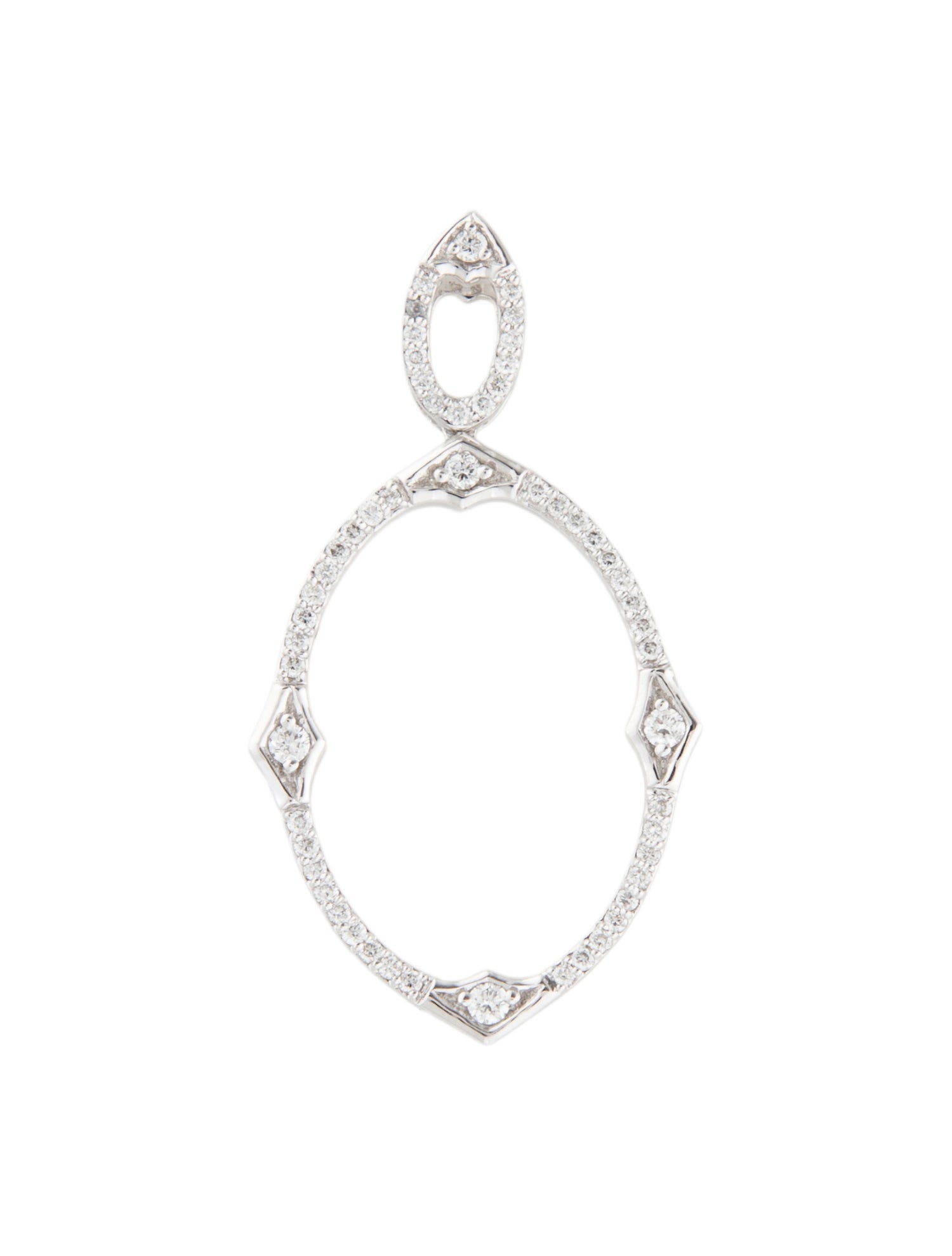 Pendant 14K Diamond Oval