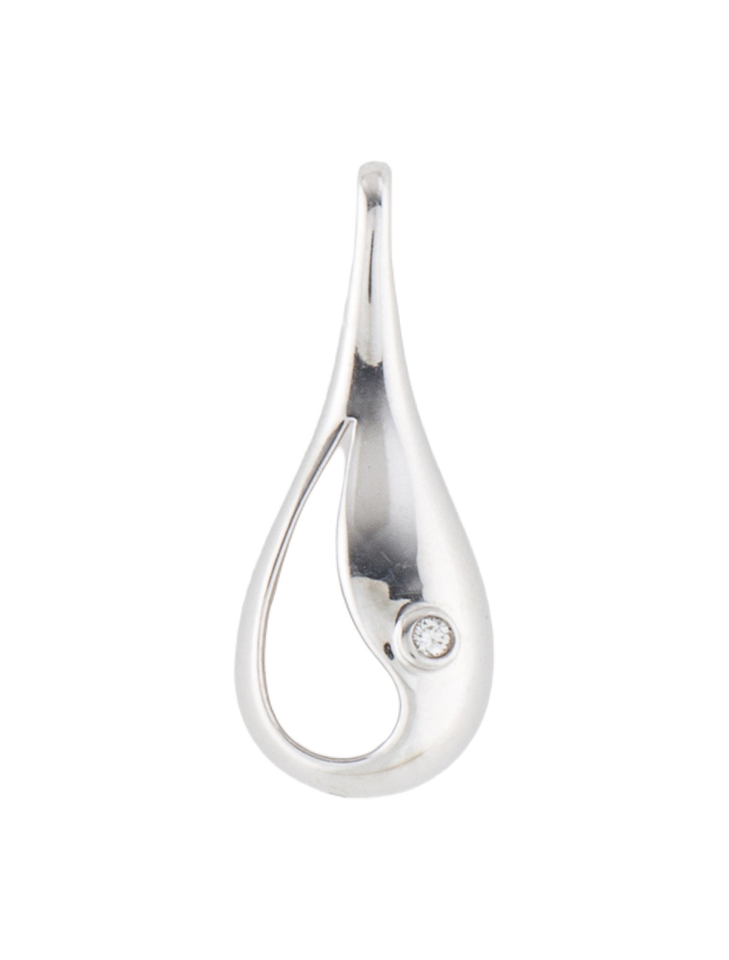 Pendant Platinum Diamond Teardrop Pendant