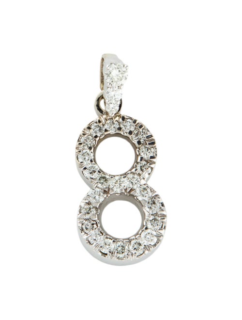 Pendant 14K 1.77ctw Diamond Number Eight Pendant