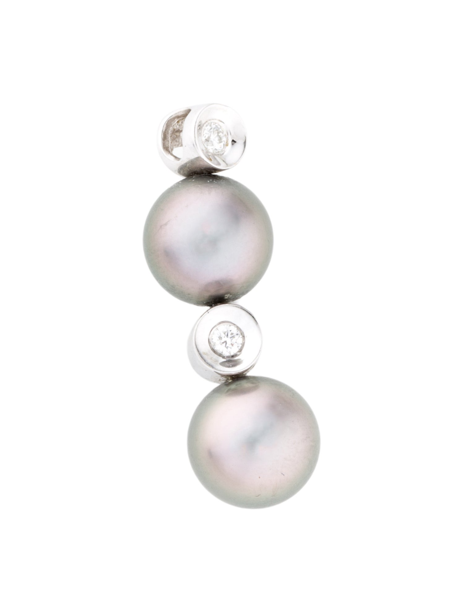 Pendant 14K Pearl & Diamond Slider