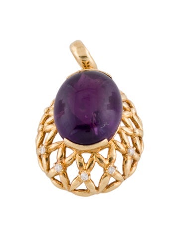 Pendant 18K Amethyst & Diamond
