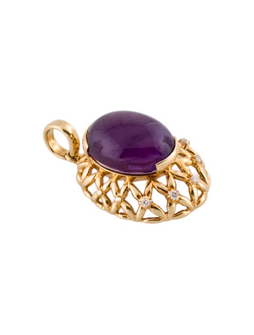 Pendant 18K Amethyst & Diamond Pendant