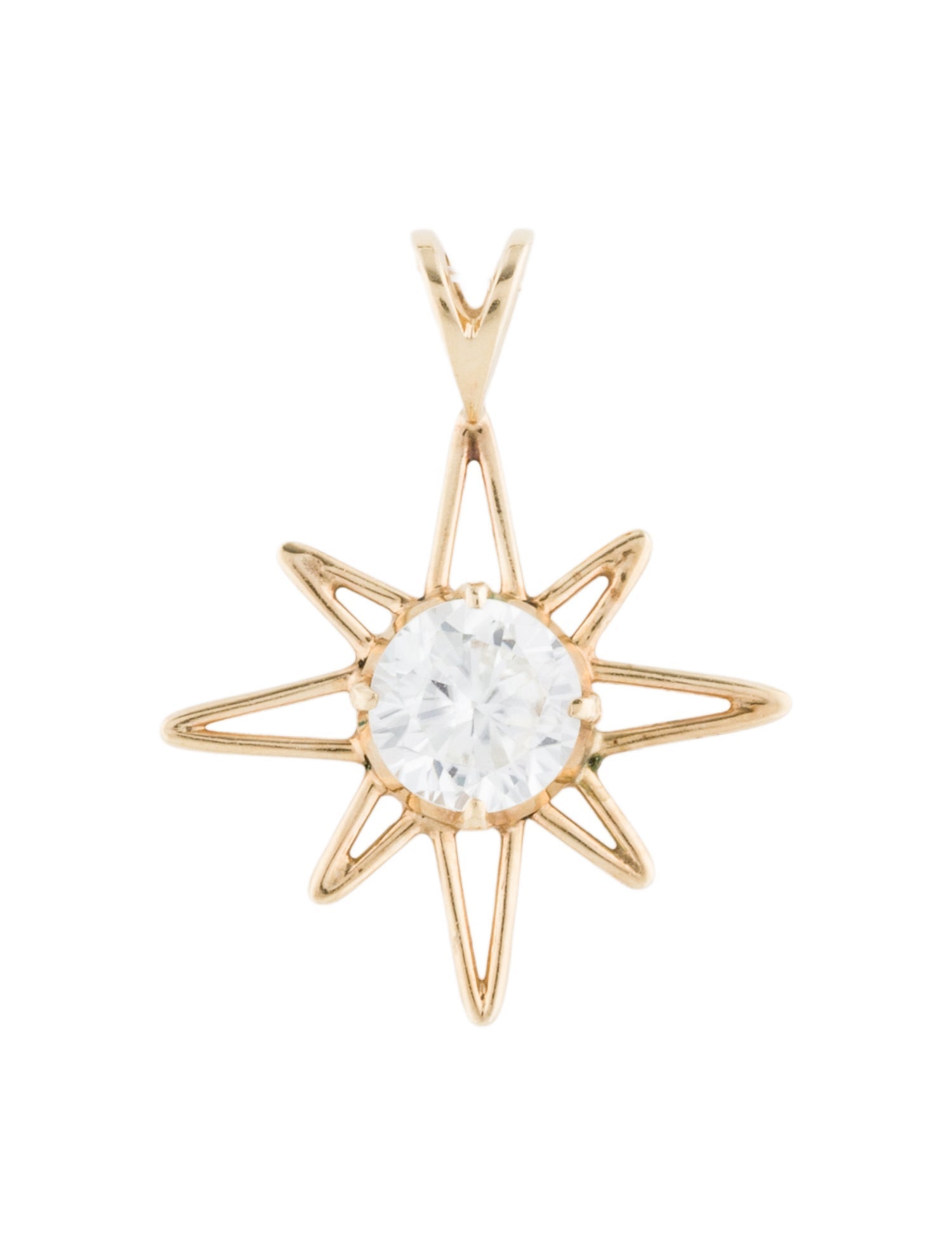 Pendant 14K 1.53ct Zircon Star Pendant