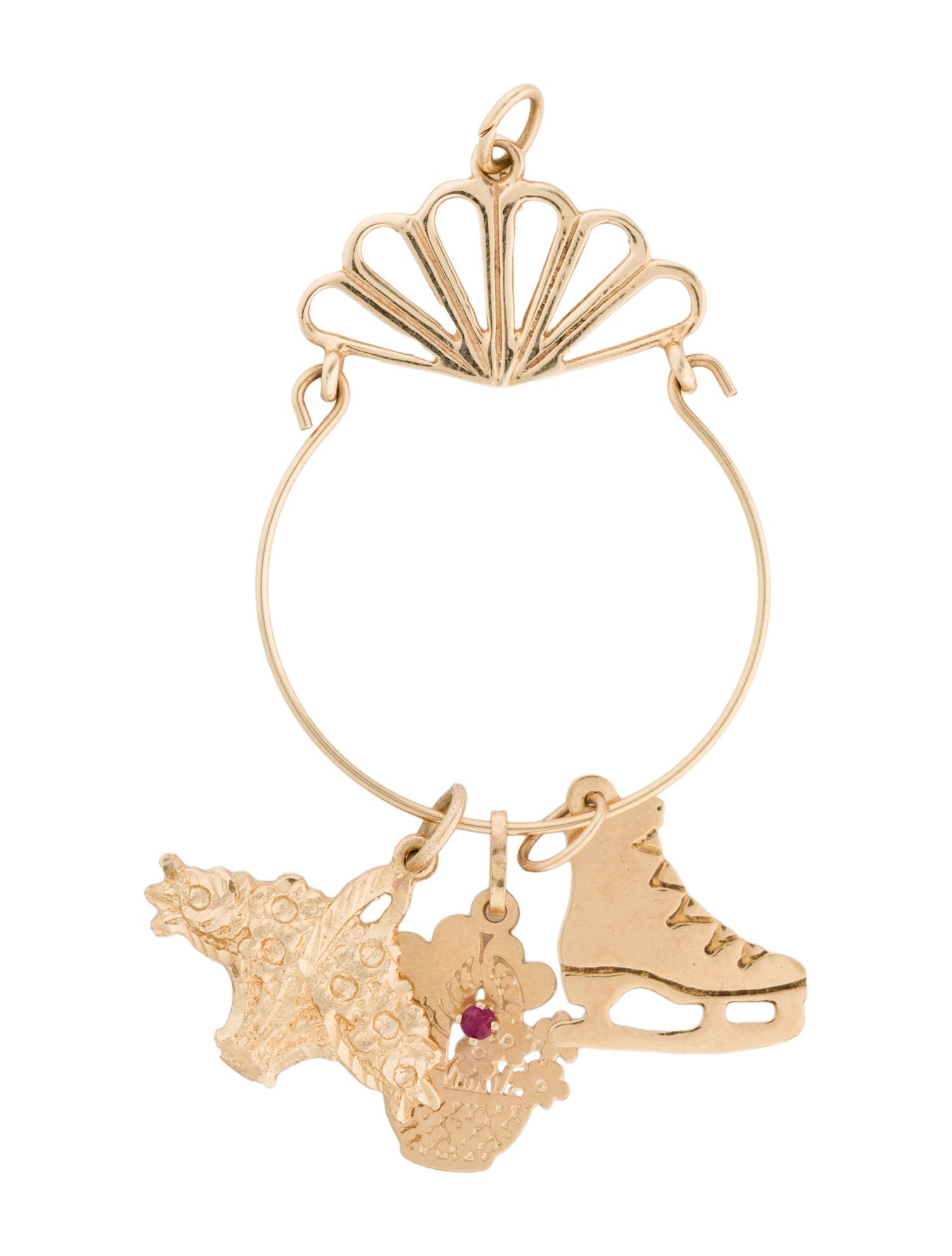 Pendant 14K Ruby Charms