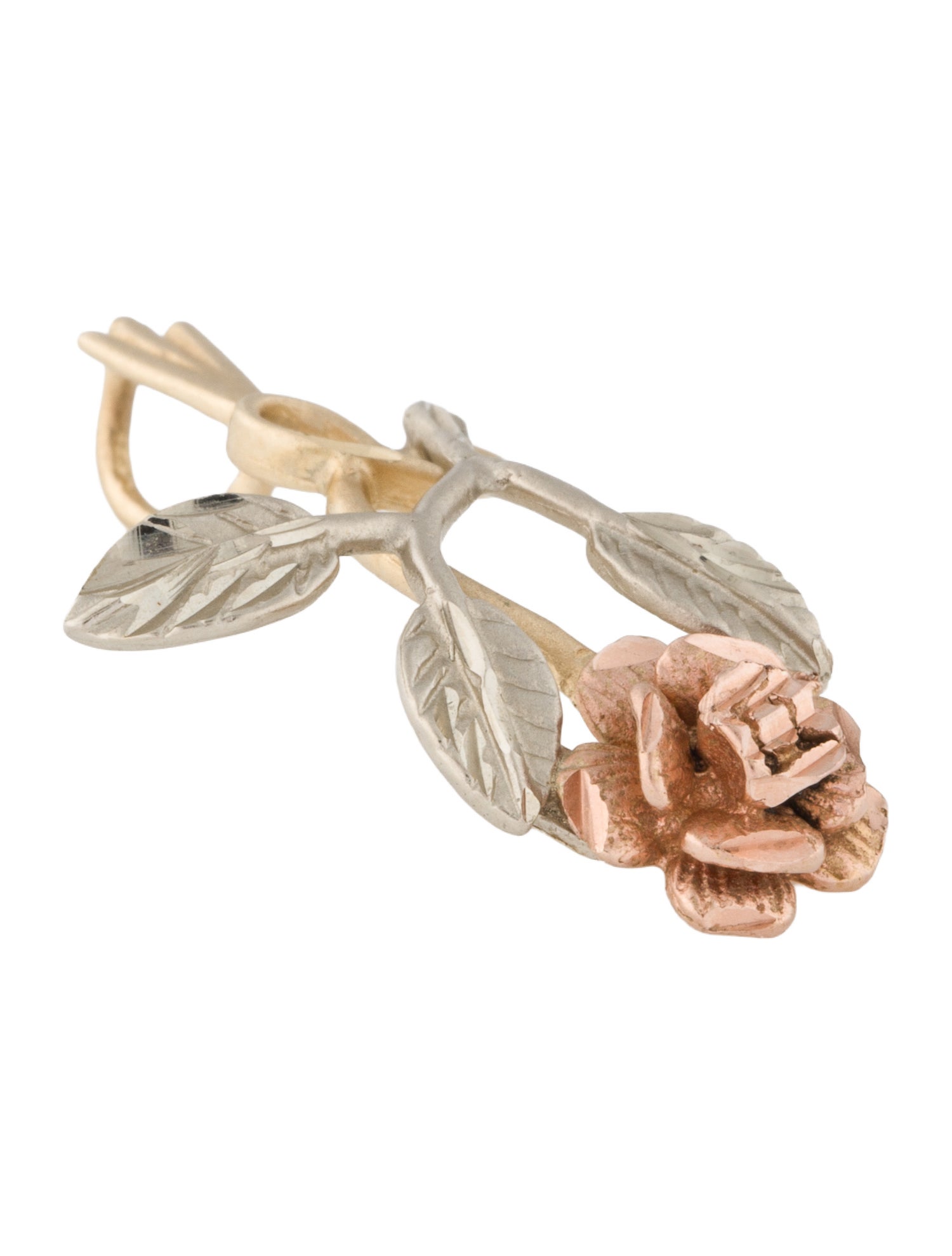 Pendant 14K Tricolor Rose Pendant