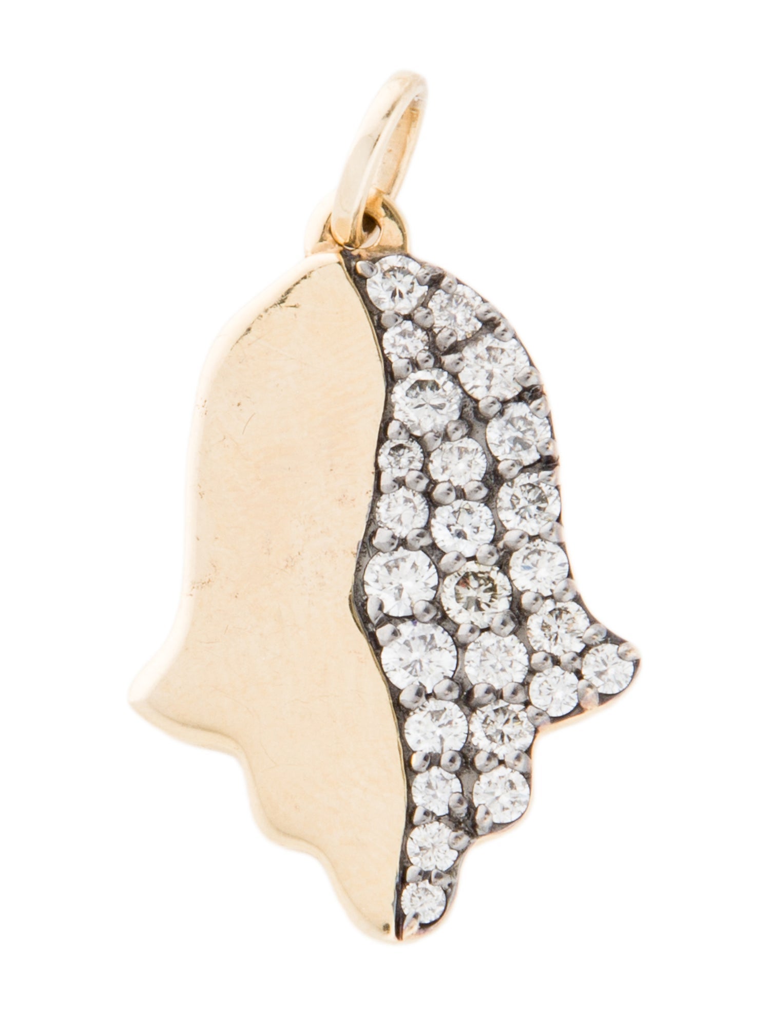 Pendant 14K 1.24ctw Diamond Leaf