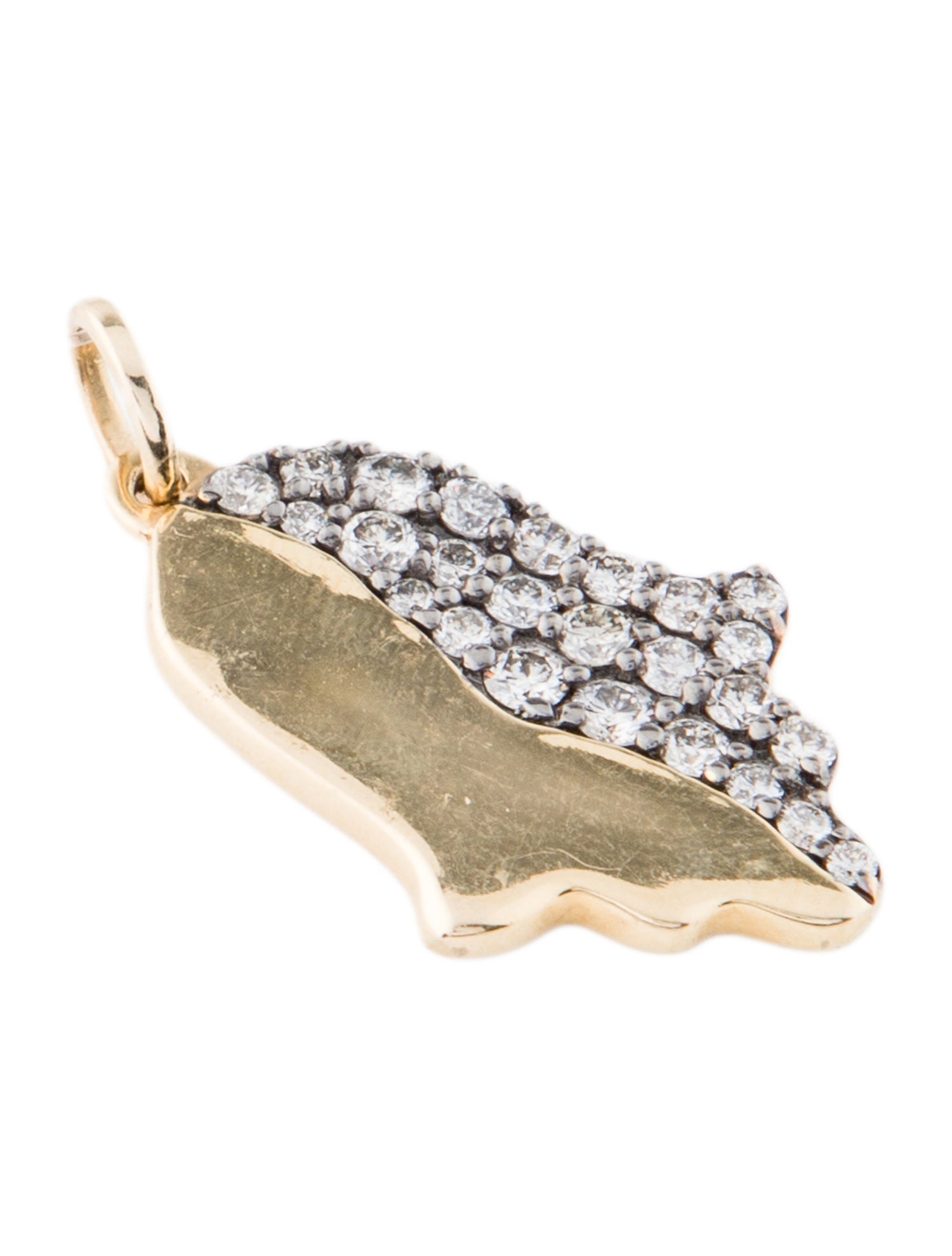 Pendant 14K 1.24ctw Diamond Leaf