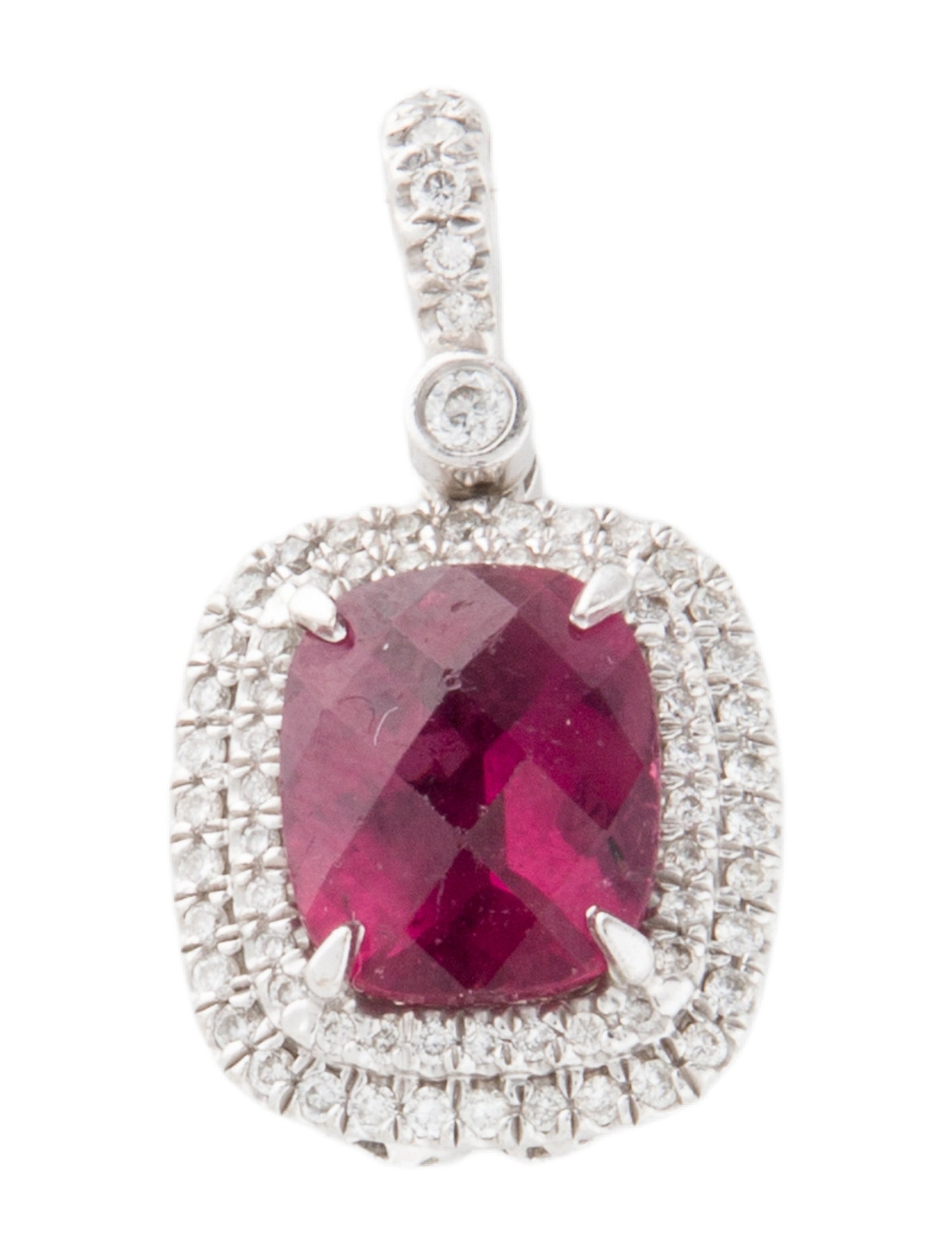 Charles Krypell 18K Tourmaline, Sapphire & Diamond Double Sided Pendant