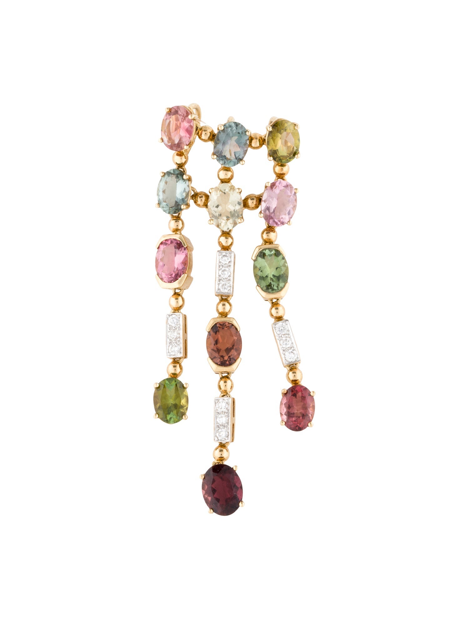 Pendant 18K 14.36ctw Tourmaline & Diamond
