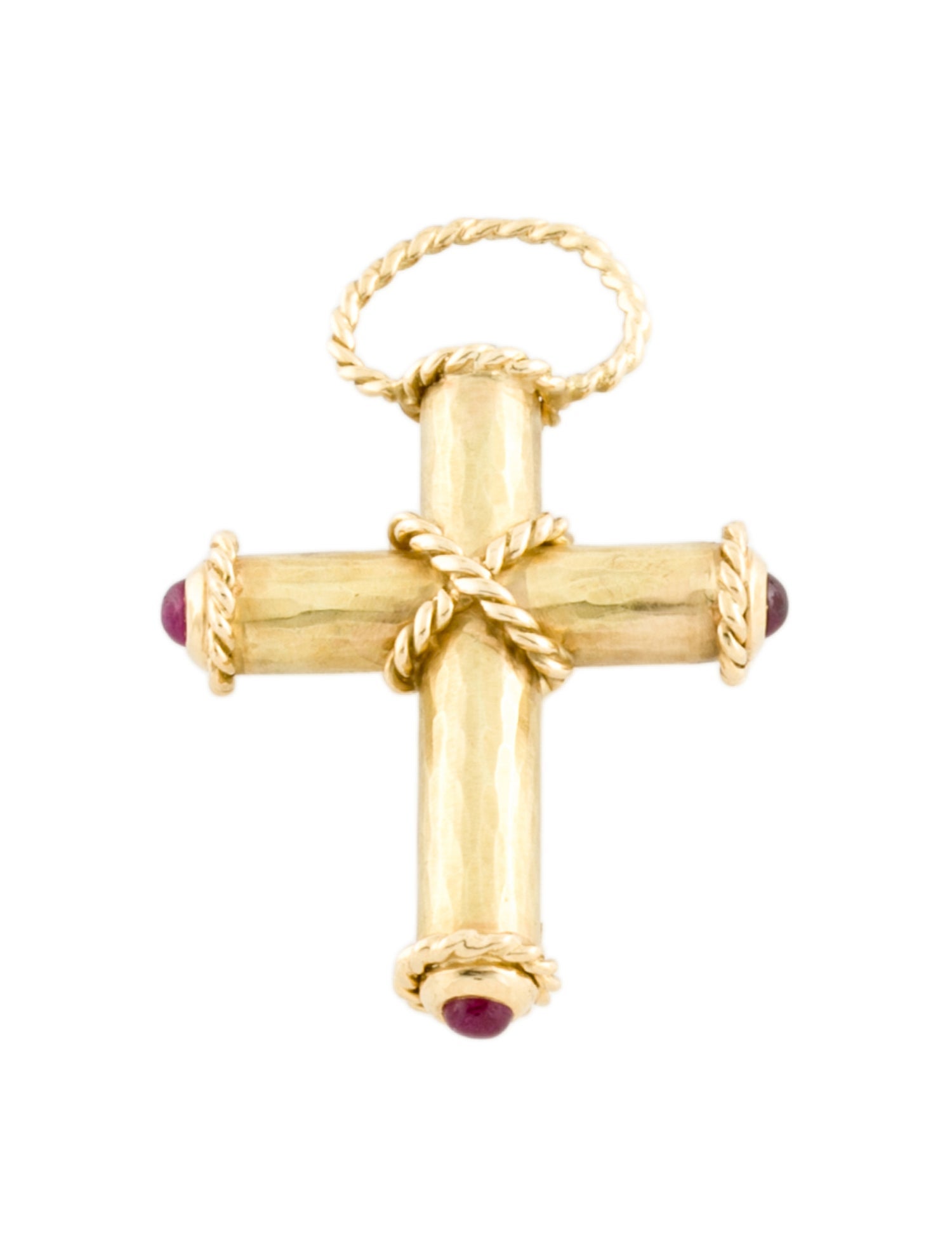 Pendant 18K Ruby Cross Enhancer Pendant