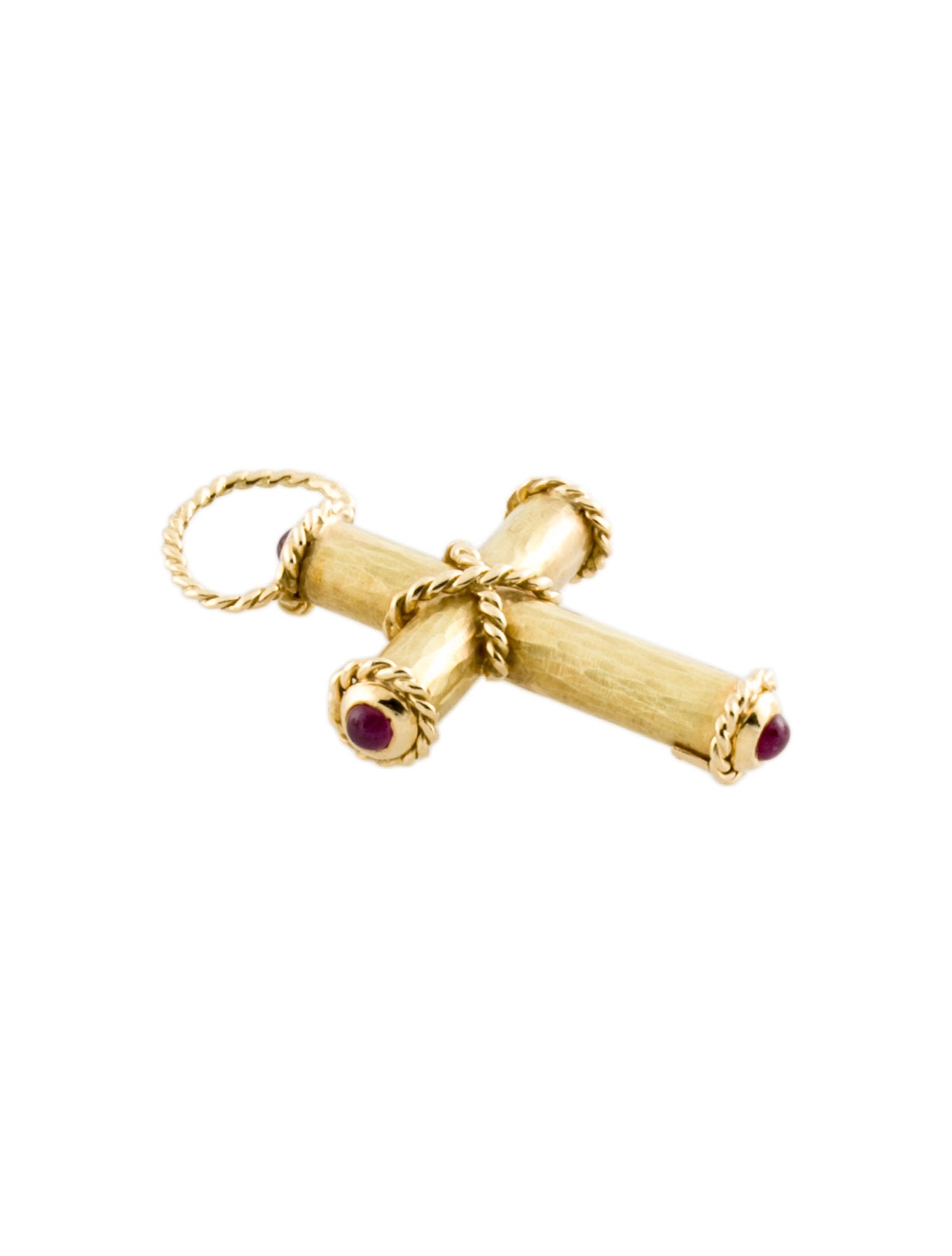Pendant 18K Ruby Cross Enhancer Pendant