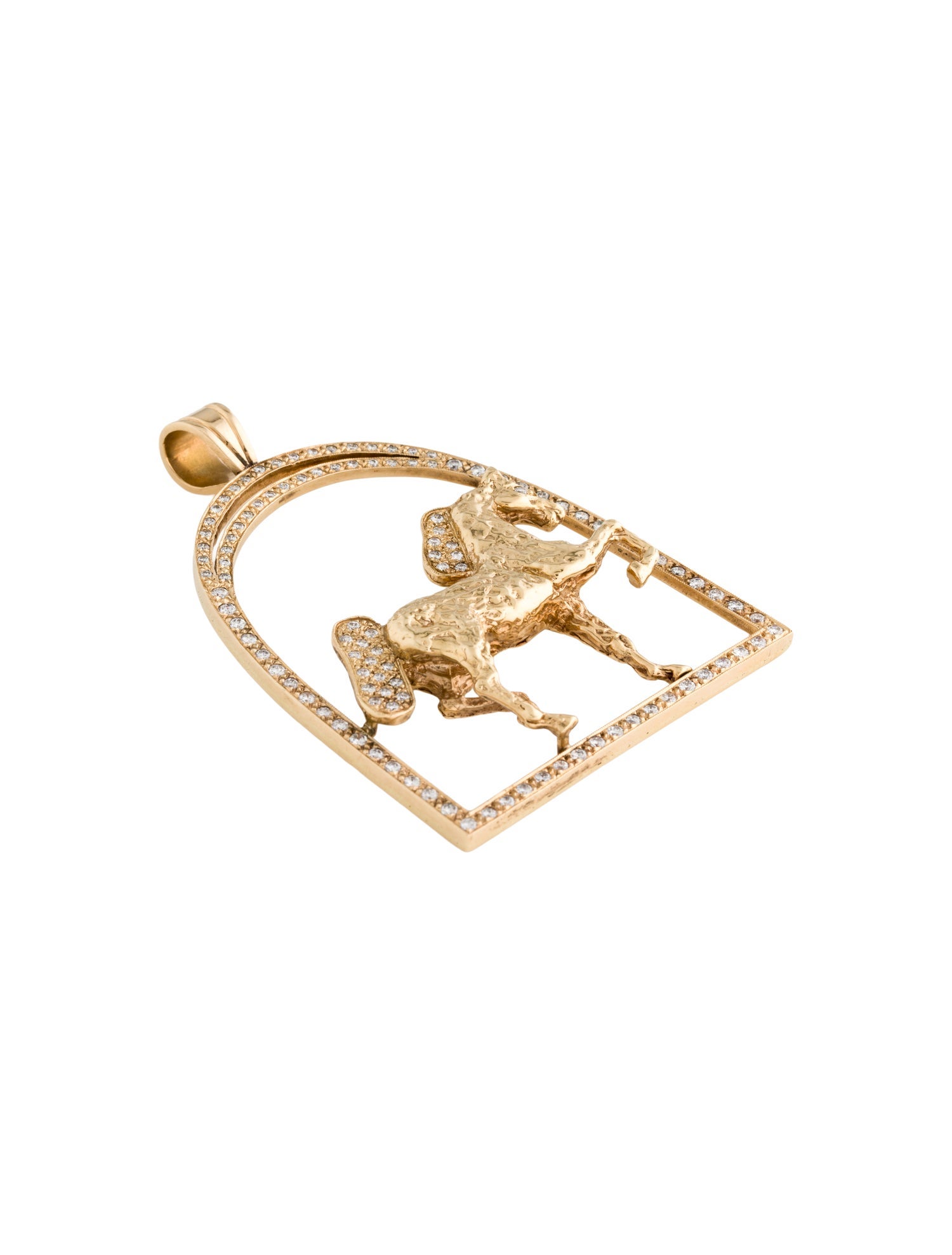 Pendant Lesley R. Bennett 14K 1.58ctw Diamond XL Horse