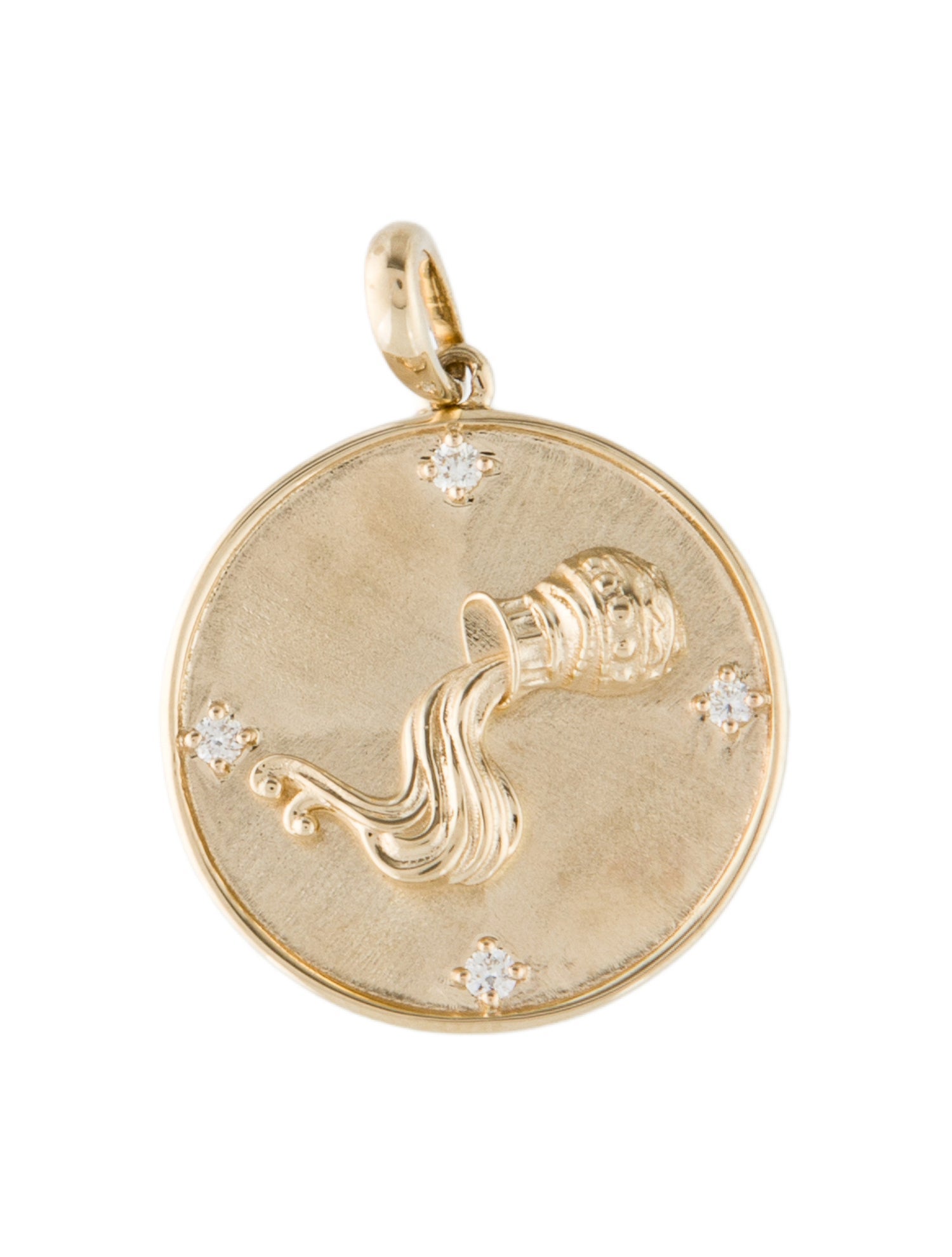 Pendant 14K Diamond Aquarius Pendant