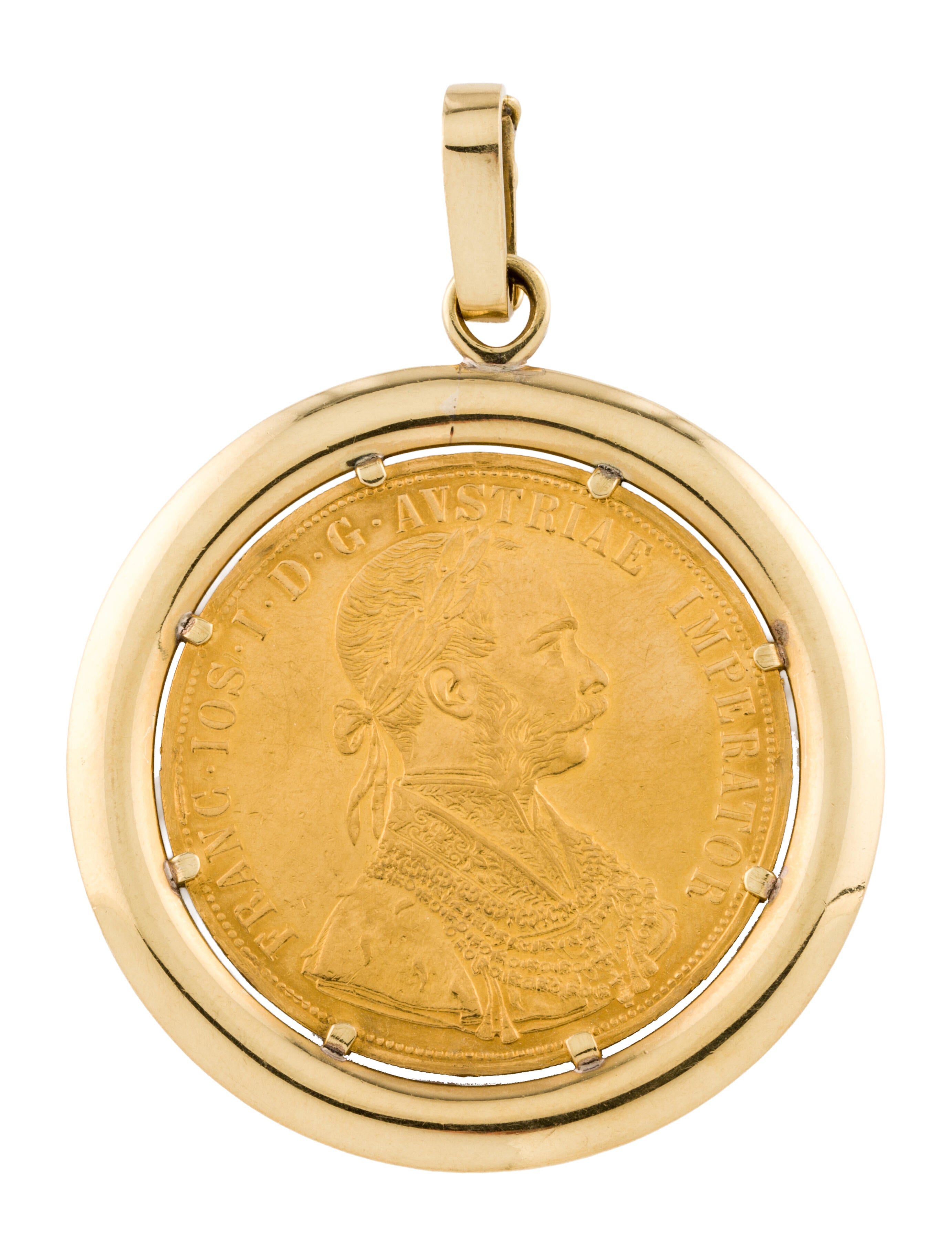 Pendant 1915 Austrian 4 Ducat Coin Pendant