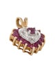Pendant 10K Ruby & Diamond Heart Pendant