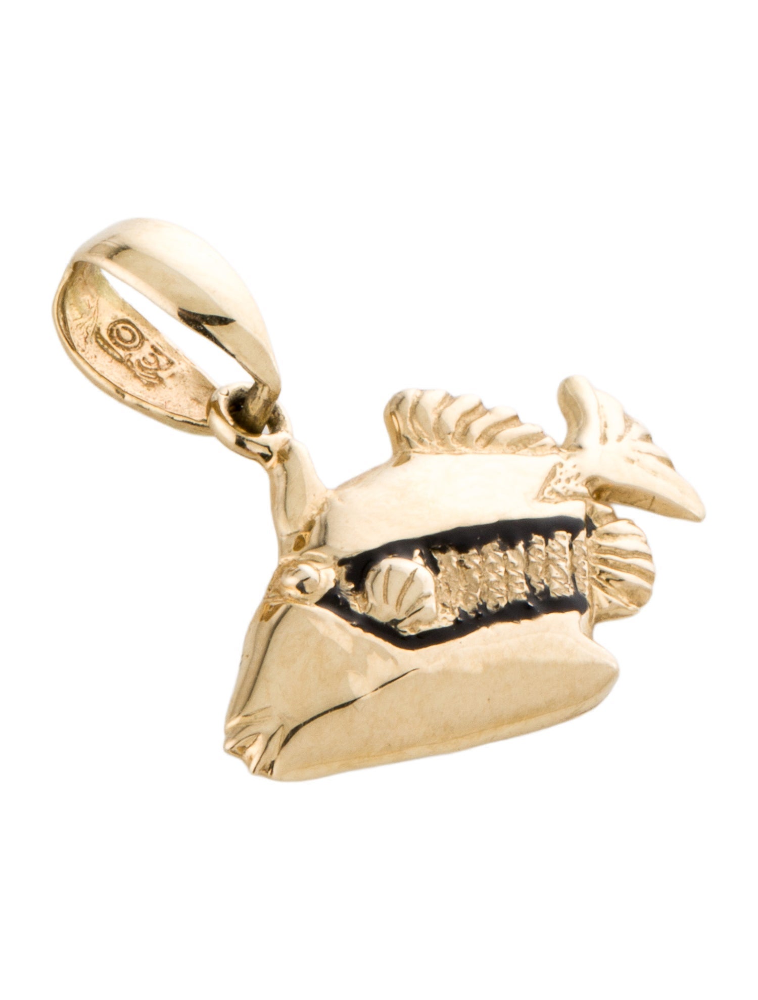 Pendant 14K Enamel Fish Pendant