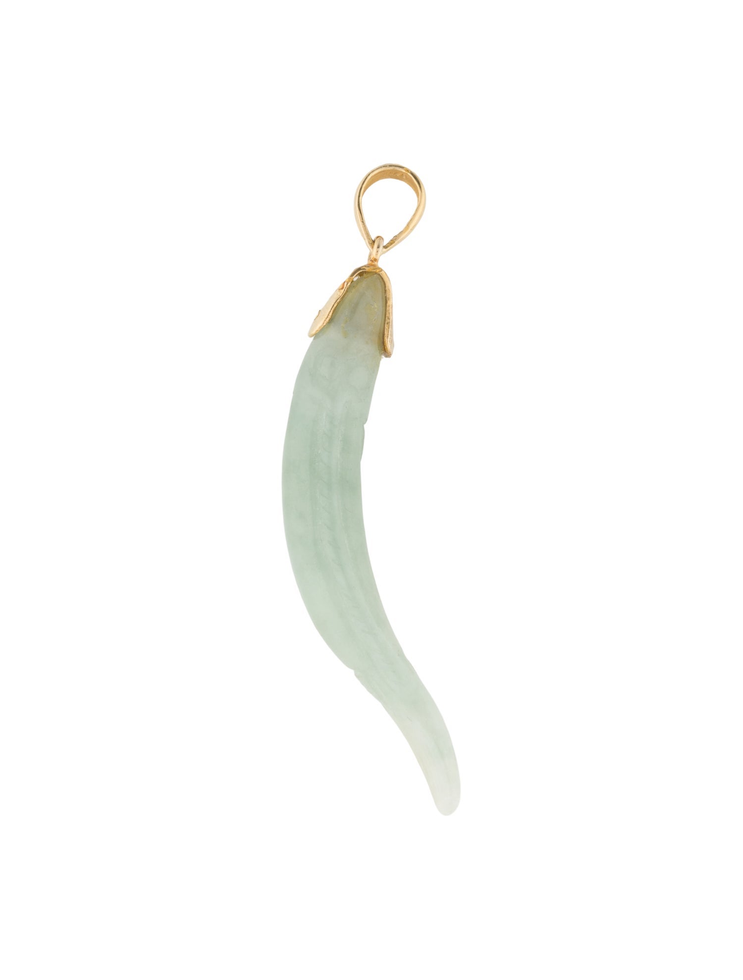 Pendant 14K Jadeite Fish