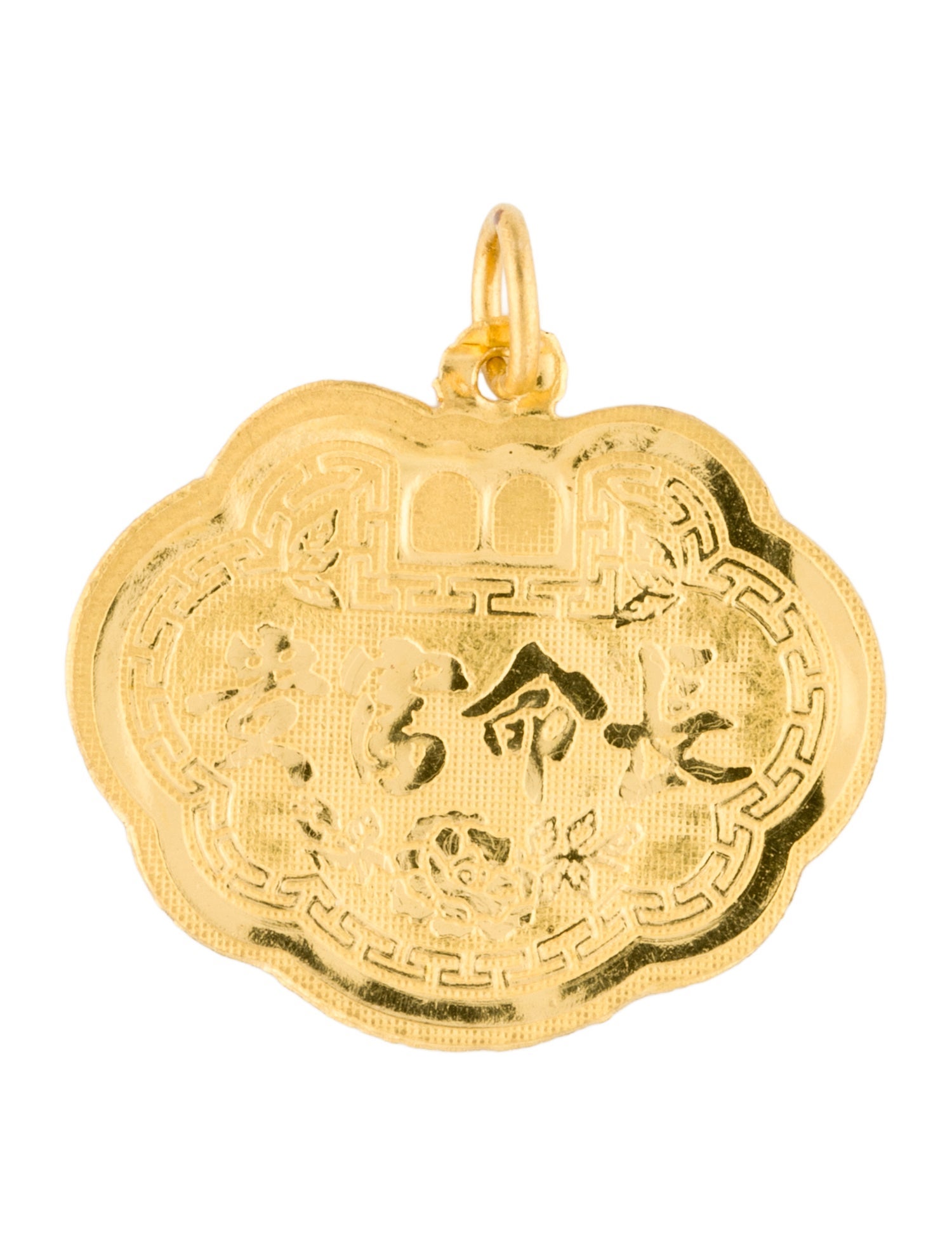 Pendant 24K Engraved Charm
