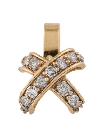 Pendant 14K Diamond 'X' Pendant