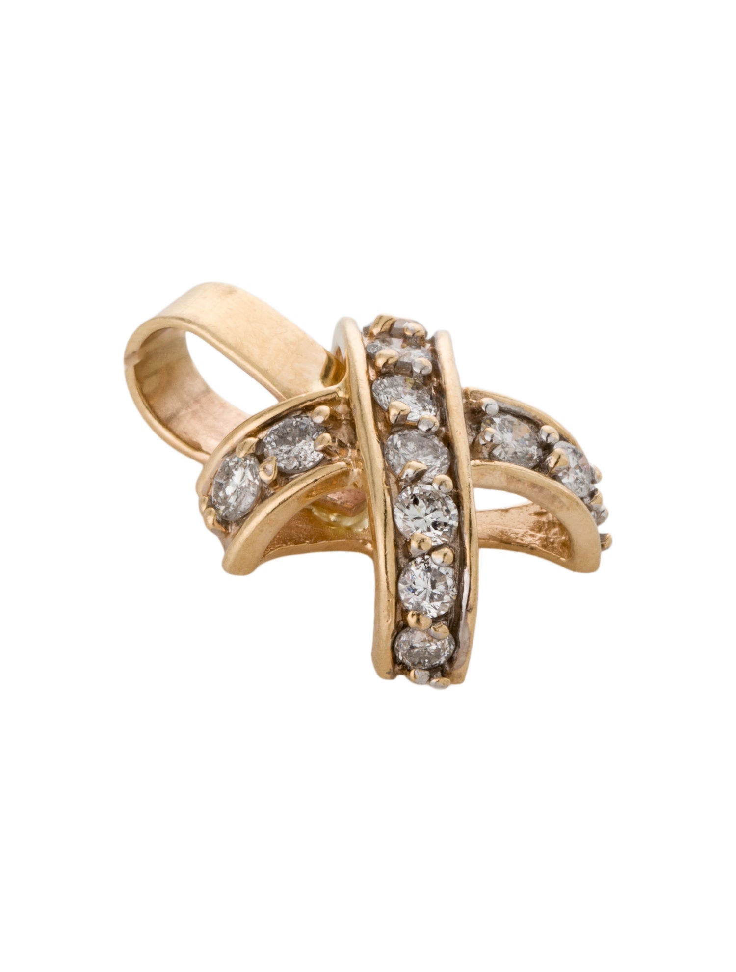 Pendant 14K Diamond 'X' Pendant